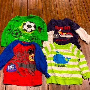 Lot of 4 long sleeved tee shirts